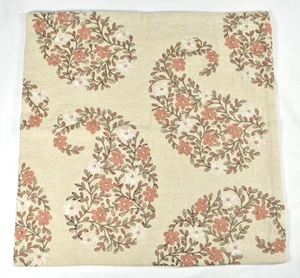 Pottery Barn Jolyn Paisley Embroidered Pillow Cover 20x20 Adobe SAMPLE - READ - Picture 1 of 10