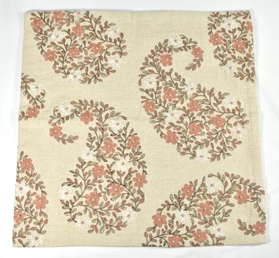 Pottery Barn Jolyn Paisley Embroidered Pillow Cover 20x20 Adobe SAMPLE - READ - Image 1 of 4