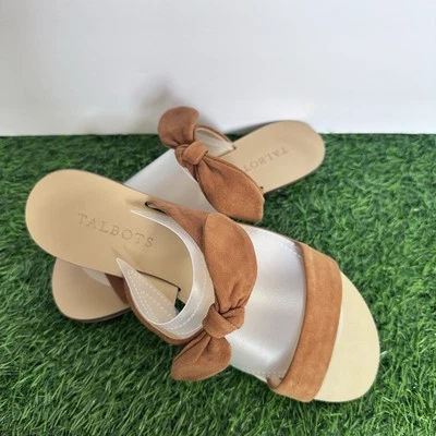 Sandalias planas Talbots para mujer talla 7 de gamuza tostada con lazo anudadas Foto 1 de 4