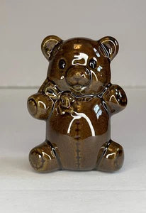 Vintage Ceramic Teddy Bear 2.5” With Hole For Hanging - Picture 1 of 7