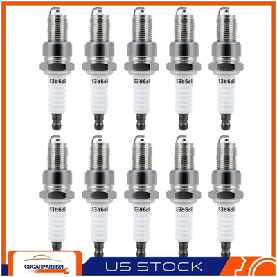 Nickel Spark Plugs For Polaris Rush SKS Touring 600 SwitchBack 800 10Pcs - Image 1 of 4