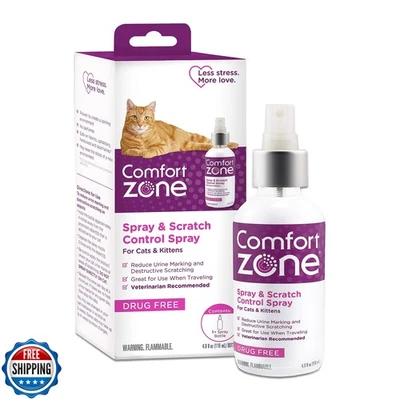 Comfort Zone Cat Calming Pheromone Spray: Value Size (4 oz); Proven to Reduce - Image 1 of 4