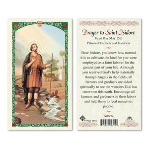 St. Isidore the Farmer- Prayer to Saint Isidore - PAPERSTOCK Holy Card HC9-151E - Picture 1 of 1