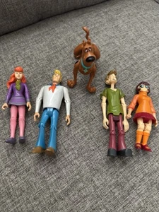 5 Scooby-Doo Hanna Barbera Figures Complete Shaggy Fred Velma Daphne - Picture 1 of 10