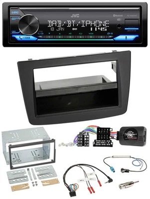 JVC Bluetooth DAB USB Lenkrad Autoradio für Alfa Mito 2008-2014 schwarz - Bild 1 von 4