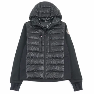 MONCLER GRENOBLE Men's Cardigan Hooded Down Jacket Knit-Trim Black L - Picture 1 of 15