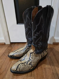 Nocona Schlangenleder Cowboystiefel Herren 10D Vintage - Bild 1 von 8