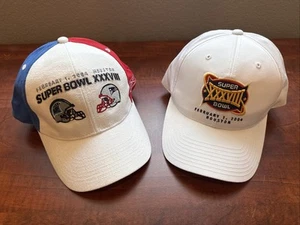 Super Bowl XXXVIII Hats - Teams Carolina Panthers And New England Patriots - Picture 1 of 5