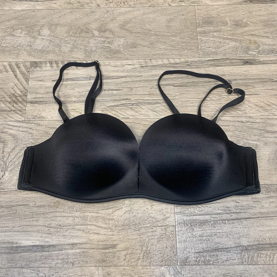 Victoria Secret Satin Bombshell Multi-way Bra Black Size 32 A - Image 1 of 4
