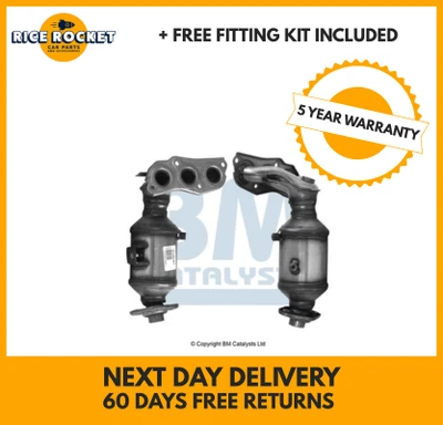 Type Approved Catalytic Converter & FITTING KIT Peugeot 107 Citroen C1 Toyota - Image 1 of 4