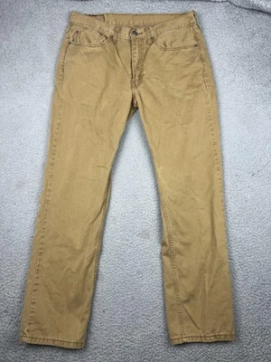 Pantalones de mezclilla Levis 514 para hombre 34x32 marrón caqui pierna recta sin agua sarga Foto 1 de 4