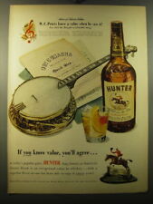 1950 Hunter Whiskey Ad - If you know value