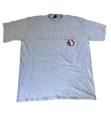 TSi Florida State Seminoles Men’s XL Shirt FSU Graphic Logo Gray Jersey Style Cover