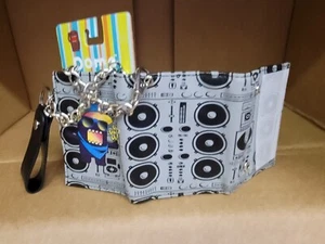 DOMO KUN DREIFACH FALTBARE GELDBÖRSE MIT KETTE BRANDNEU MUST L@@K - Bild 1 von 3