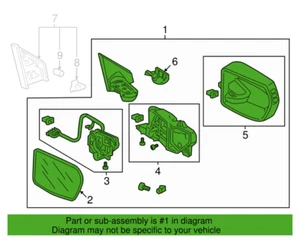 NEW OEM 100% GENUINE Honda Mirror Assembly (76250-SWA-A03) 2010-2011 CR-V - Picture 1 of 3