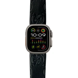 DESIGNER Apple watch band strap series 1 2 3 4 5 6 7 8 9 10 SE ULTRA 1 2 G Black - Picture 1 of 10