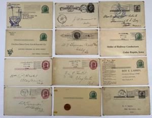 12 Preprinted Postcards Advertising Business 1887-1914 - Picture 1 of 14