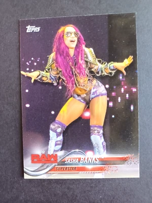2018 TOPPS WWE SASHA BANKS #171 SUPERSTAR CARD - Image 1 of 2