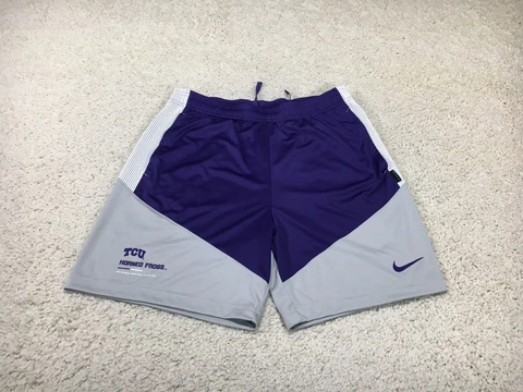 TCU Horned Frogs Shorts Mens Medium Purple Nike Lightweight Football Dri-Fit Cover