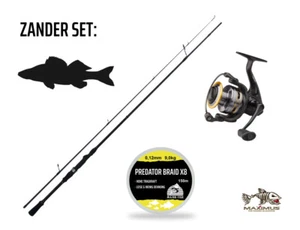 Maximus Poisson Carnassier Set Sandre Canne à Spinning, Rouleau Et Cordon Combo - Photo 1/9