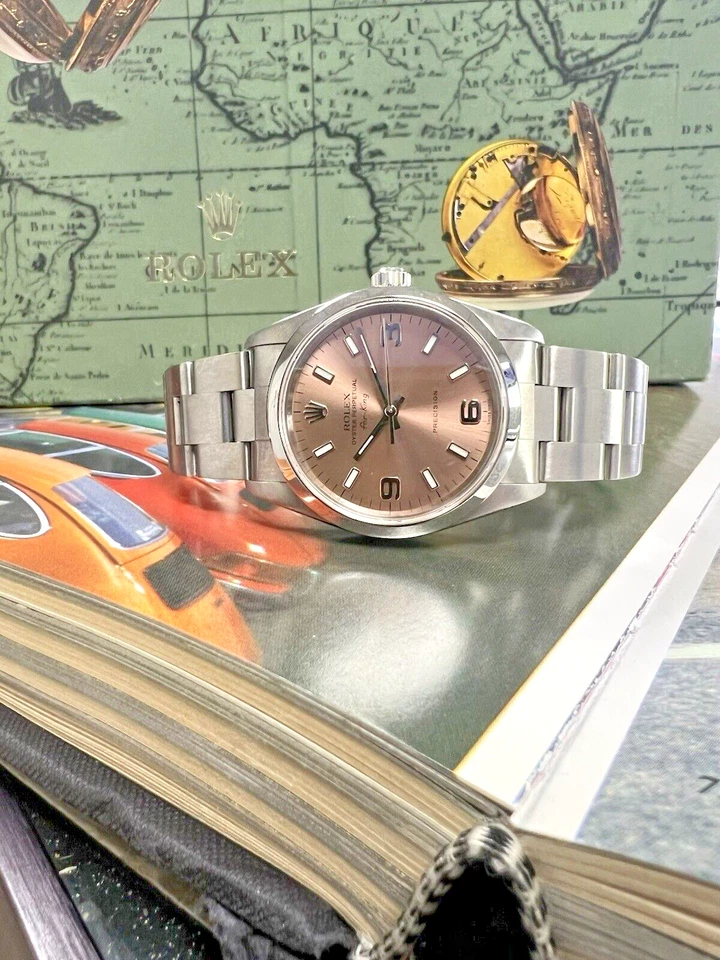 Reloj Rolex Oyster Perpetual Air King Precision 14000 esfera salmón 34 mm Foto 1 de 4