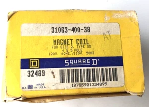 Square D 31063-400-38 Magnet Coil-Size 2, Type SD-4 & 5 pole-120V, 60HZ/110V-NOB - Picture 1 of 4