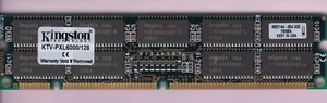 128MB KINGSTON KTV-PXL6000/128 DRAM-EDO 60ns ECC Buffered DIMM 168Pin 3.3V Stick - Picture 1 of 2