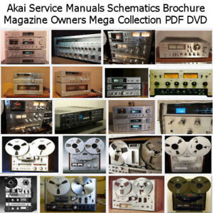 Akai Service Manuals Owners Custom DVD Collection Repair PDF DVD **Nice**