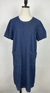 Vestido BLAIR Denim Cambio M Lavado Oscuro Denim Mercado Vestido Bolsillos Modesto Mamá MANCHAS - Imagen 1 de 11