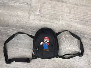 Nintendo Super Mario Bros Case Mini Backpack GameBoy DS Bag Black VTG - Picture 1 of 7