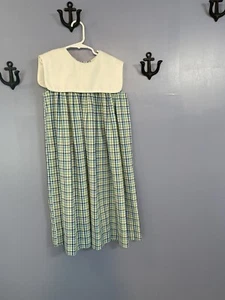 Rags Land Seersucker Dress Blue Green Plaid Size 6 - Picture 1 of 8