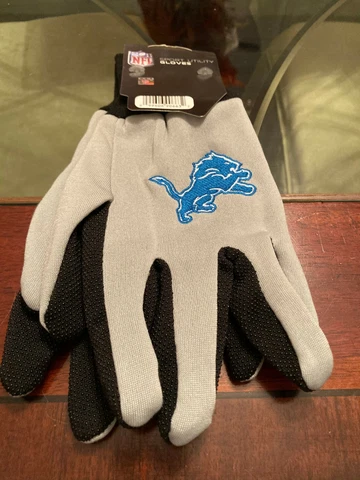 Detroit Lions Sport Utility Gloves w/Black Palm Cover