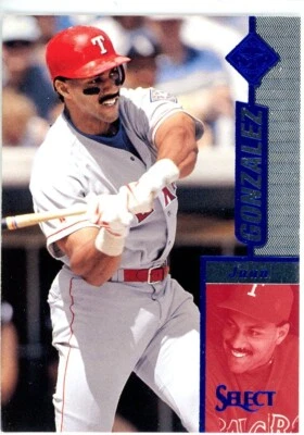 1997 Pinnacle Select #1 Juan Gonzalez Texas Rangers - Image 1 of 2