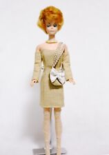 Handmade vintage doll dress vintage off shoulder handbag lace tights necklace
