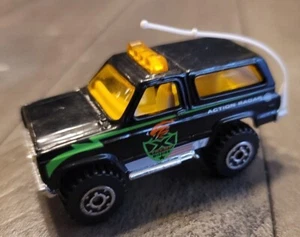 1989 Matchbox Chevrolet Chevy Blazer 4x4 Black Vehicle Action Radar Diecast 1/64 - Picture 1 of 6