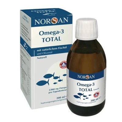 Norsan Omega-3 Total | 200 ml | Naturell | mit natürlichem Fischöl und Olivenöl