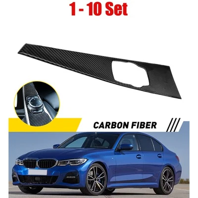 Panel de marco multimedia central de fibra de carbono 1-10X para BMW Serie 3 F34 2014-2019 Foto 1 de 4