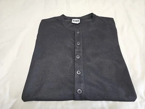 Vintage Tom of Finland Black Lightweight Long Sleeve Henley Shirt SZ M Made USA  - Picture 1 of 12