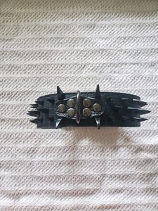  Sharp Spiked Studded Rivet PU Leather Dog Collar 2" Large BLACK - Picture 1 of 6