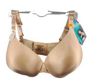 Vanity Fair Womens 36DD Nearly Invisible Full Coverage Beige Underwire Bra 75201 - Picture 1 of 6