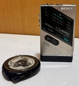 SONY WALKMAN WM-F101 Stereo Cassette Tape Player Silber Gebraucht Funktioniert - Bild 1 von 11