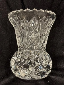 Vintage Zahnstocherhalter Diamantschliff Bleikristall Ananasform Sägezahnrand - Bild 1 von 4