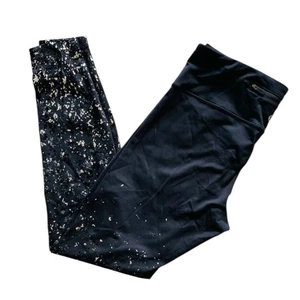 Lululemon Womens 4 Speed Wunder Leggings 28” Spark Black Silver Yoga Run Workout - Picture 1 of 8