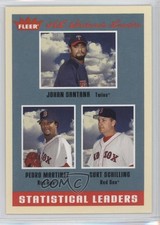 2005 Fleer Tradition Statistical Leaders Curt Schilling Johan Santana #5 HOF