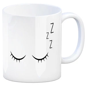 Tassengesichter Kaffeebecher mit schlafendes Gesicht Motiv Tasse Kaffeebecher - Bild 1 von 4