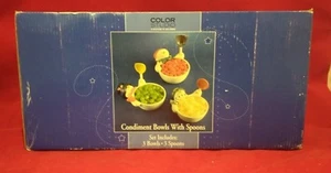 Hallmark Color Studio 3 Schneemann Gewürzschale Set mit Löffeln in OVP - Bild 1 von 5