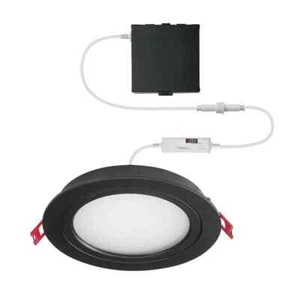 CE Directional Integrated LED 6 in Round Adj Color Temp Canless Recessed Light - Picture 1 of 13