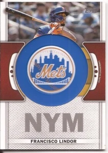 2023 TOPPS TEAM LOGO PATCH - TLP-FL - FRANCISCO LINDOR - NEW YORK METS - Picture 1 of 2