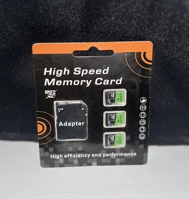 High Speed Memory Cards x3 Pack 64 GB Each - Image 1 of 2