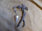 Vintage Ornament Nude Fairy With Crystal Pewter Gallo